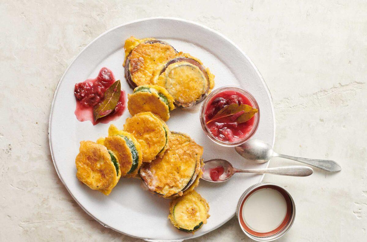 Piccata di verdura aus der Kategorie Gemüse. Das fertige Gericht schön angerichtet und fotografiert aus Vogelperspektive (Food Fotografie). Serviervorschlag, Original Tiptopf Rezept, aus dem bekanntesten Kochbuch der Schweiz